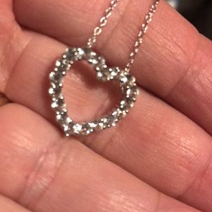 Sapphire heart pendant